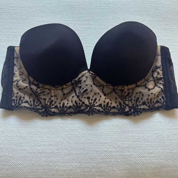 Cosabella Black and Cream Lace Strapless corset Bra - Picture 1 of 9